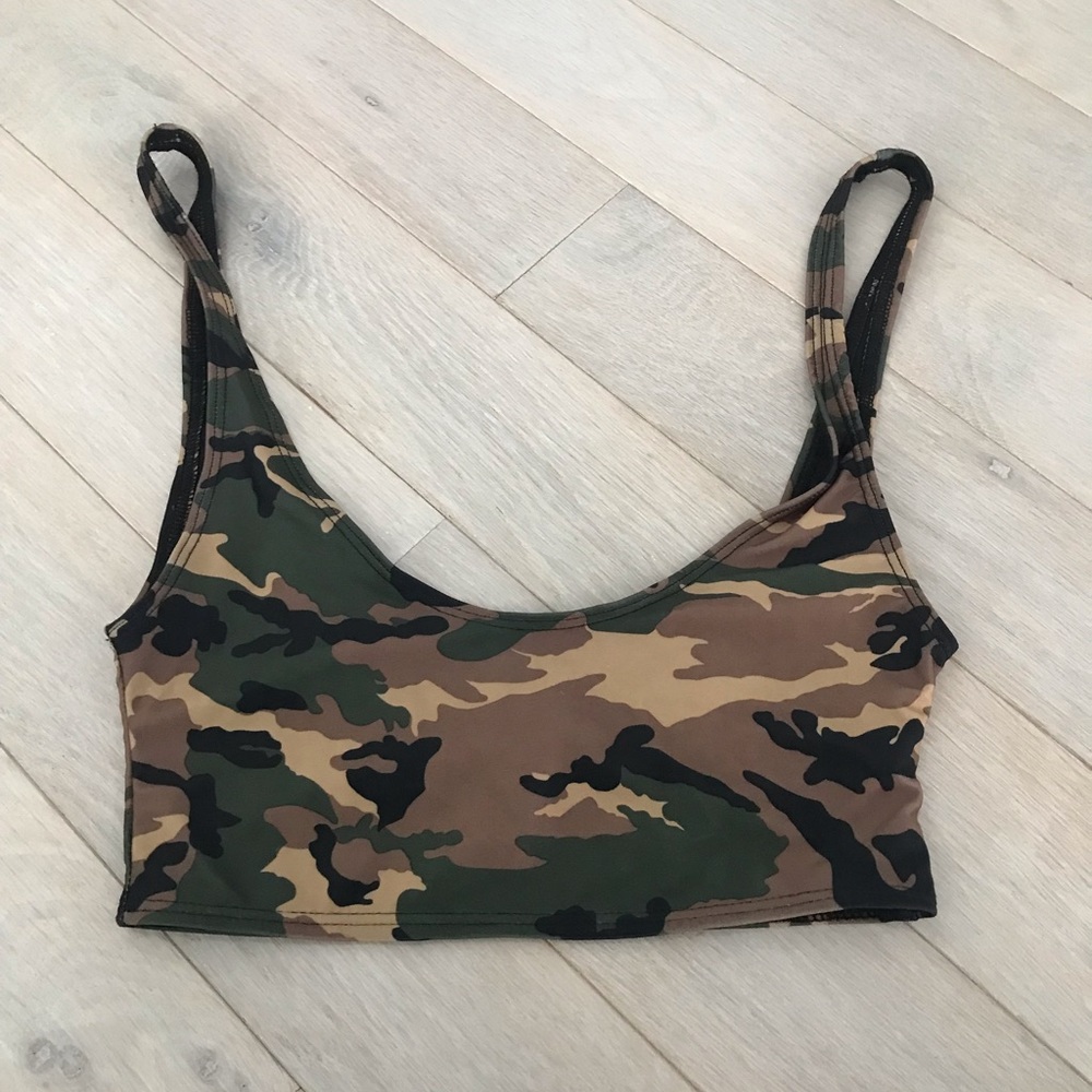 Camo Print Sports Bra Green,Brown,Black Sz Small Fashion Nova Brand New No Tags